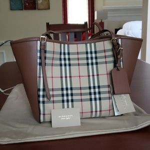 Burberry Canterbury House Check Honey/Tan Tote